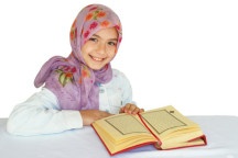 Girl reading Quran