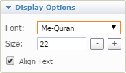 Quran Font Selection