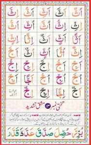 Noorani Qaida - Chapter 13 (Exercise for Duplication (Tashdeed))