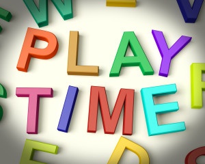 Play Time Written In Kids Letters