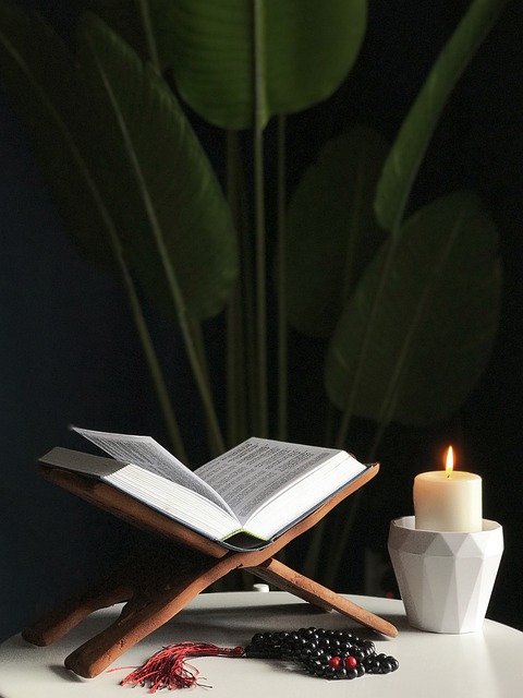 Quran with candle