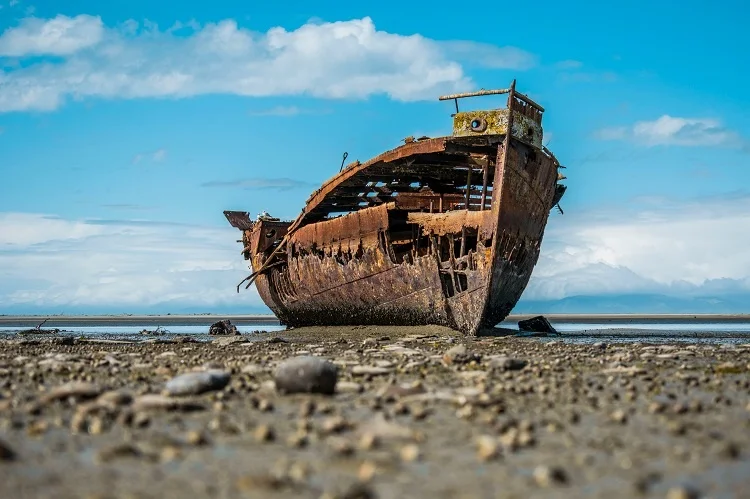 wrecked ship